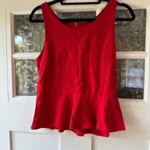 Express Red Peplum Tank Top
